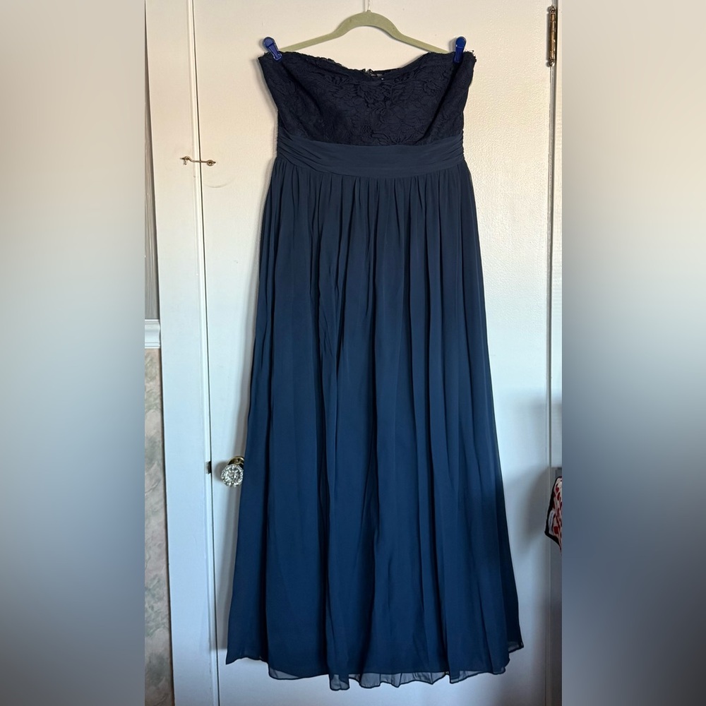 Jasmine Navy Strapless Gown